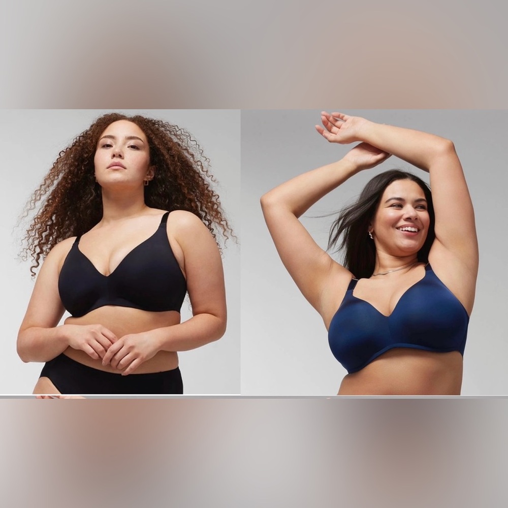 Bundle Of Two Soma Vanishing 360 Wireless Bras Black & Navy